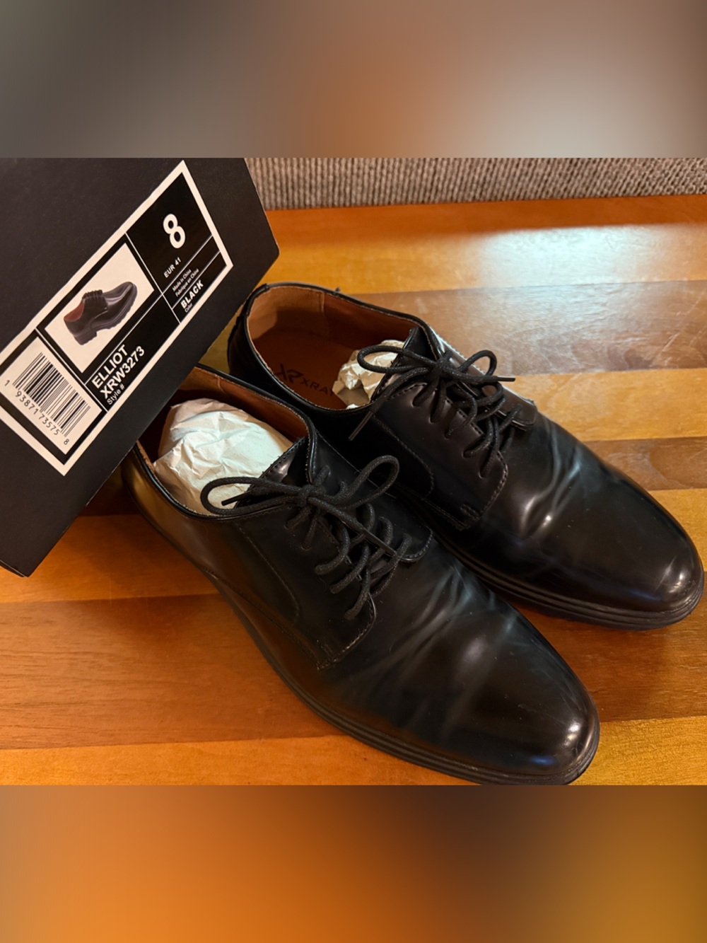 Men's Black Leather Dress Shoes - Classic Lace-Up